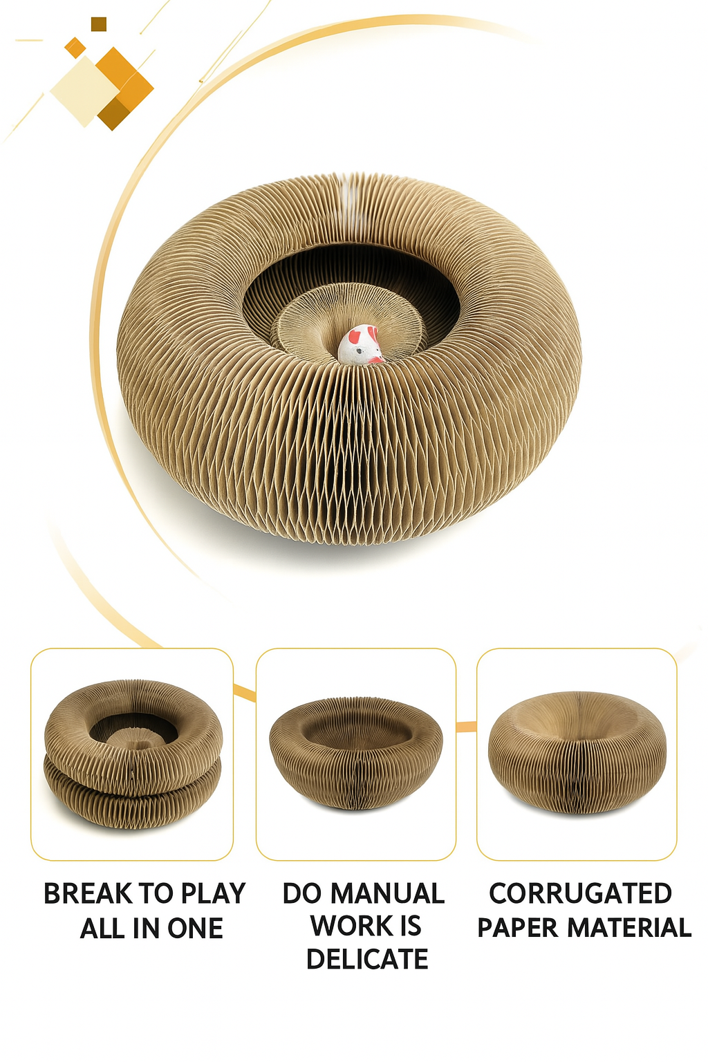 Interactive Foldable Cat Tunnel Toy™