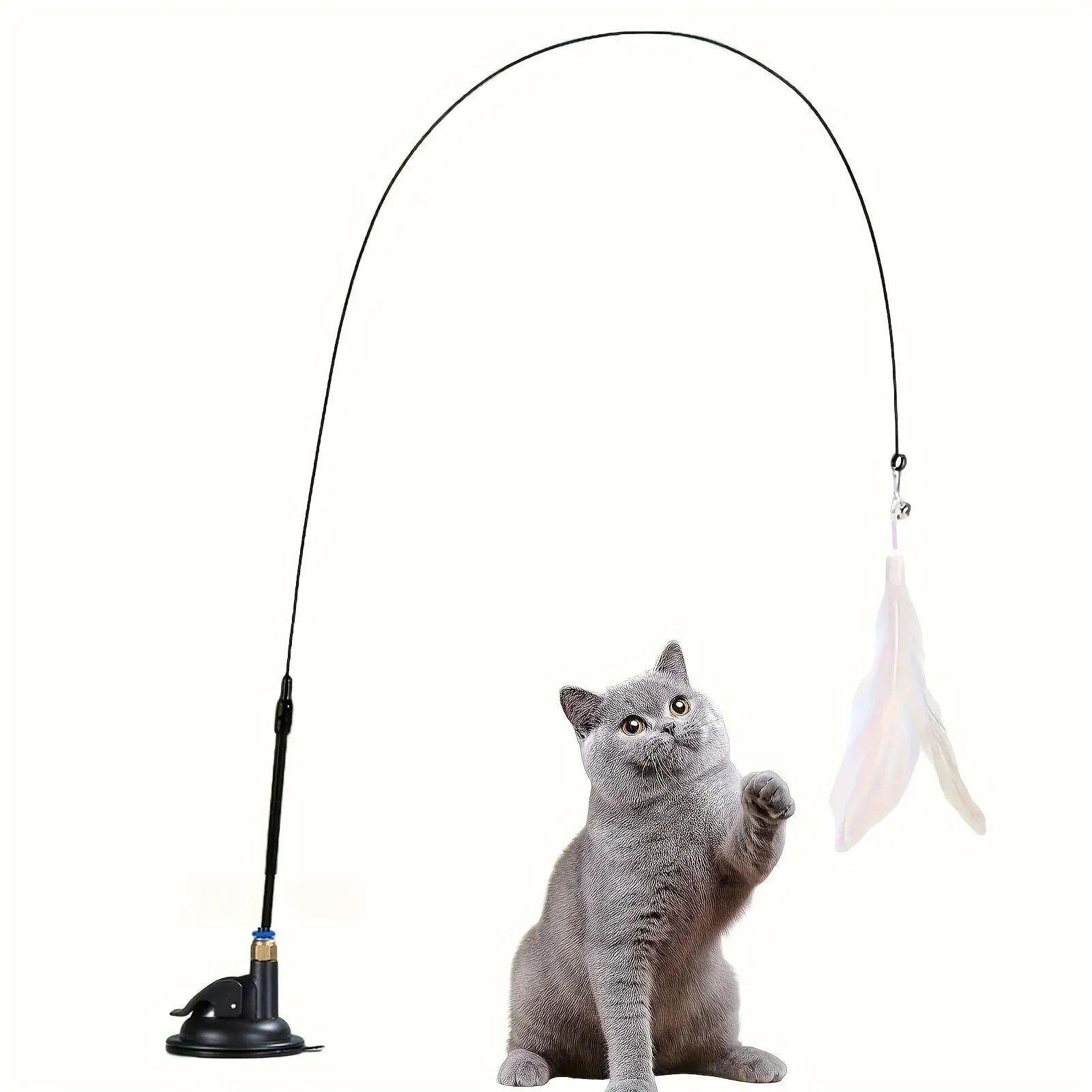 PawPlay™ Wall-Mount Cat Feather Teaser
