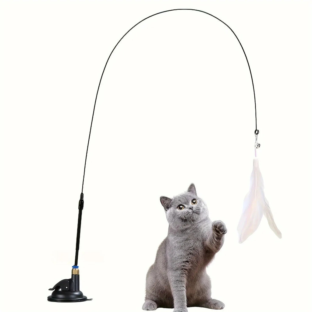 PawPlay™ Wall-Mount Cat Feather Teaser