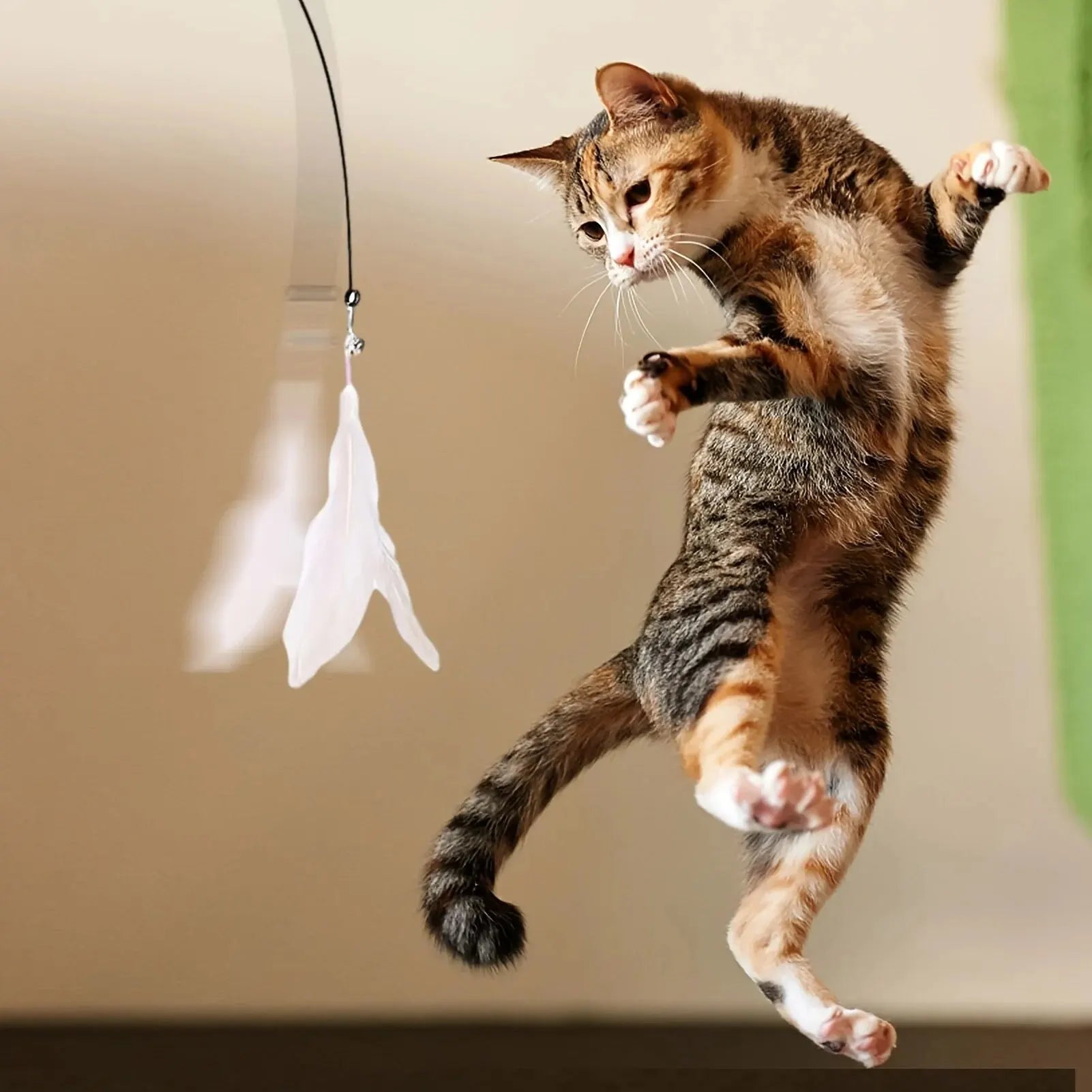PawPlay™ Wall-Mount Cat Feather Teaser