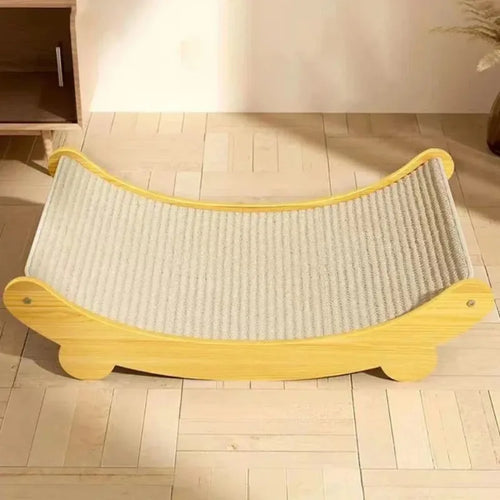 2-in-1 Wooden Cat Bed & Scratcher Hammock™