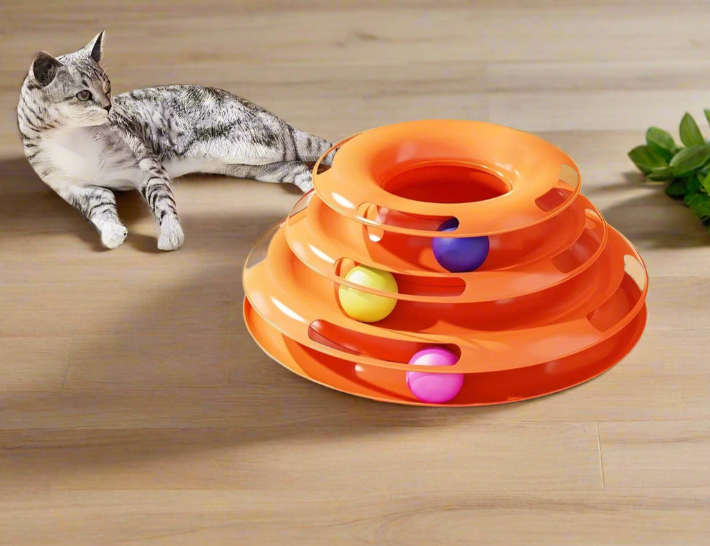 WhirlPlay™ 3-Tier Cat Ball Tower Toy