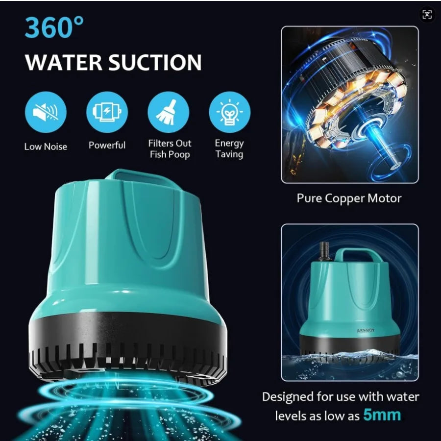 AquaSuction 360™ – משאבת מים תת-מימית