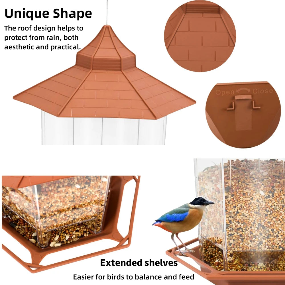 Automatic HexaView™ Garden Bird Feeder