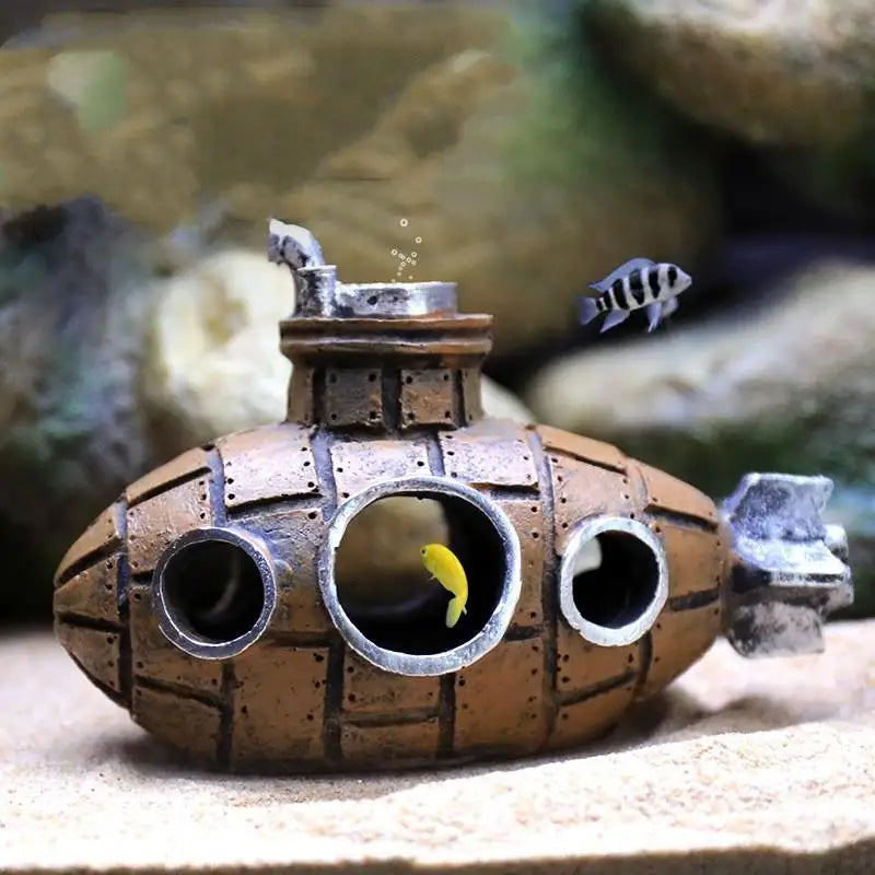 Vintage Submarine Aquarium Ornament™