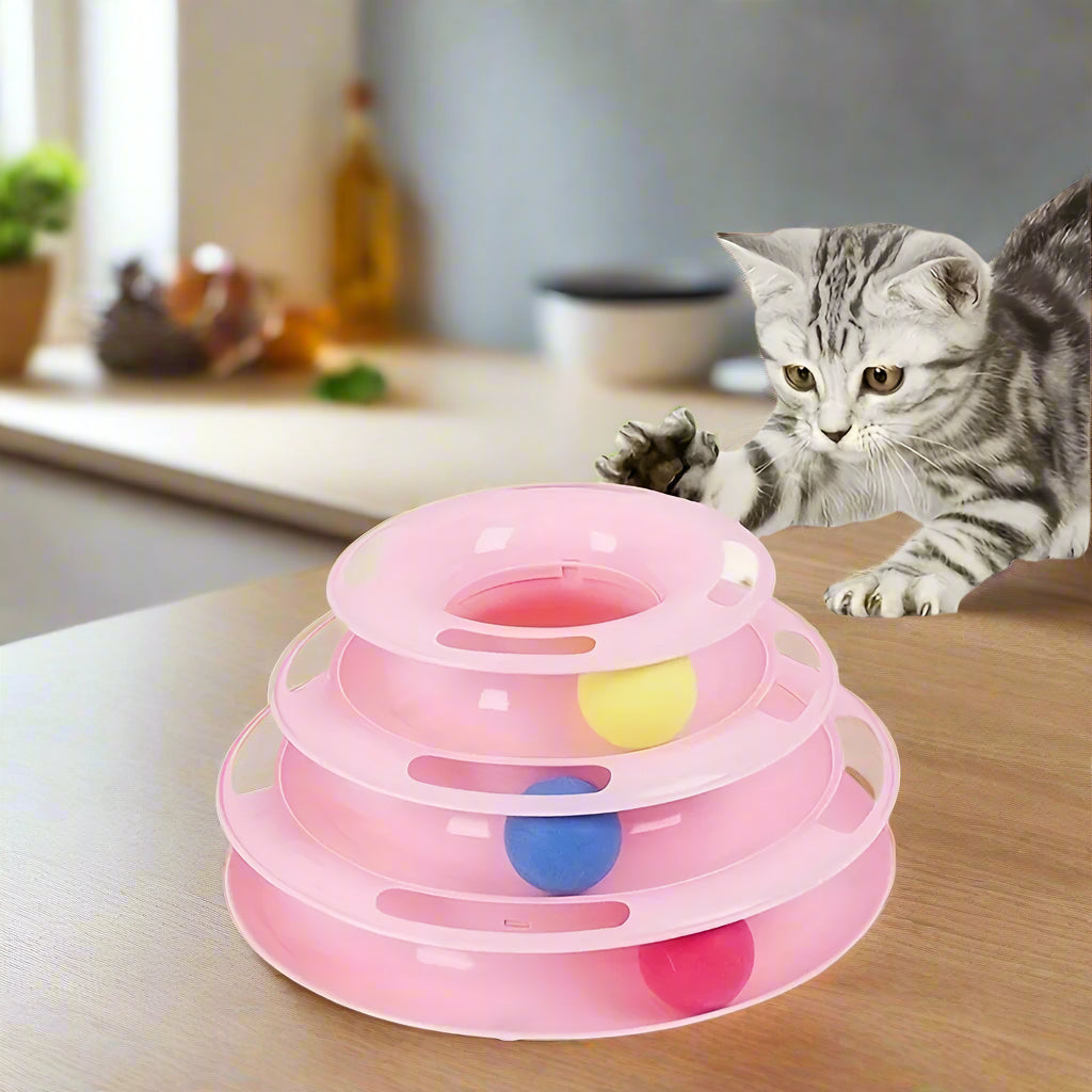 WhirlPlay™ 3-Tier Cat Ball Tower Toy