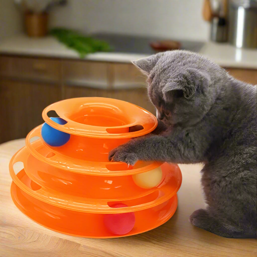 WhirlPlay™ 3-Tier Cat Ball Tower Toy