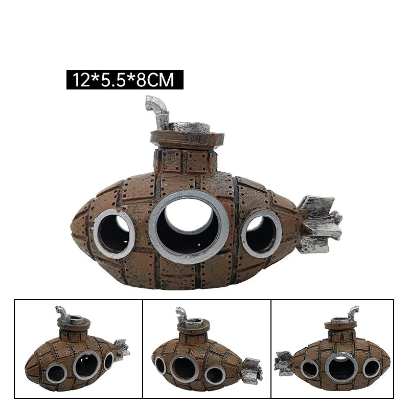 Vintage Submarine Aquarium Ornament™