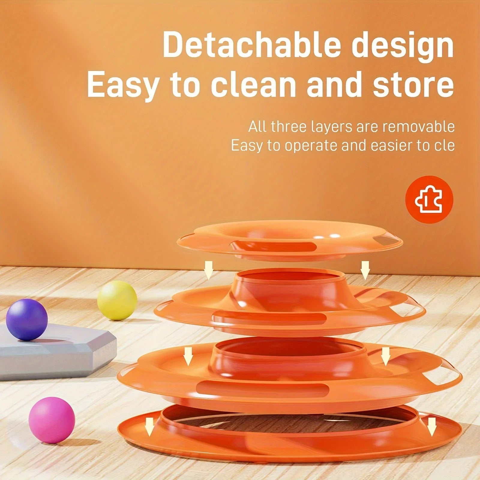 WhirlPlay™ 3-Tier Cat Ball Tower Toy