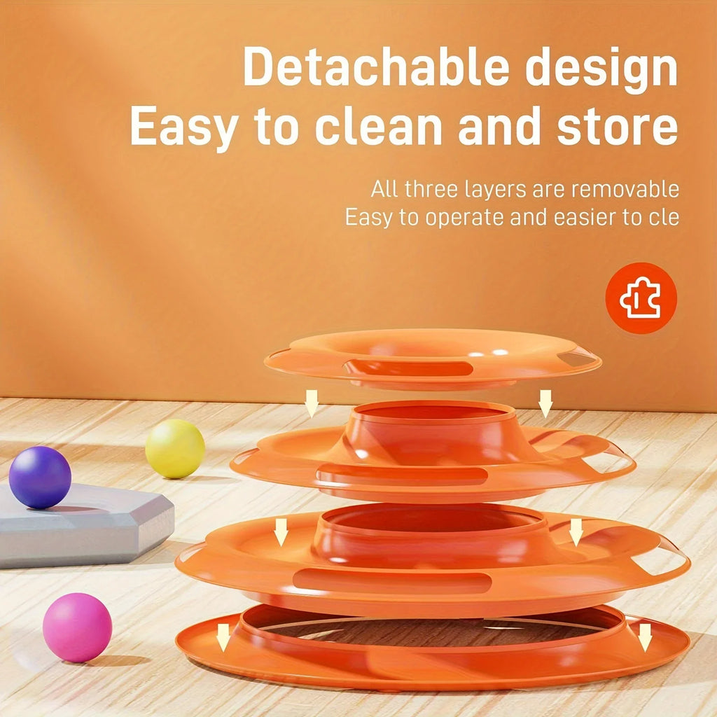 WhirlPlay™ 3-Tier Cat Ball Tower Toy